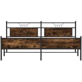 Metalni okvir kreveta bez madraca boja hrasta 193x201 cm | shoptok.hr