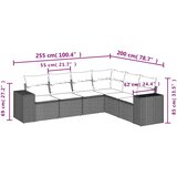  6-dijelni set vrtnih sofa od poliratana s jastucima svjetlosivi | shoptok.hr