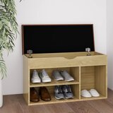 vidaXL Klop za čevlje z blazino sonoma hrast 80x30x47 cm iverna plošča Cene