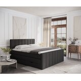 Maison de Rêve Črna boxspring postelja s prostorom za shranjevanje 200x200 cm Ruby – | Shoptok.si