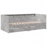  Dnevni krevet s ladicama bez madraca siva boja betona 90x190 cm | shoptok.hr