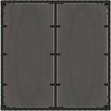 vidaXL Vrtni stol sa staklenom pločom crni 90x90x75 cm od poliratana | shoptok.hr