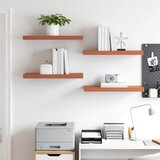  Polica na zidu 4 pcs Crvena 60 x 23 x 4 cm Konstruirano drvo | Eponuda.com