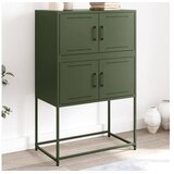vidaXL Komoda maslinastozeleni 68 5x38 5x107 cm čelična | shoptok.hr