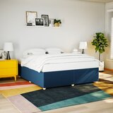 Maison Chic Posteljni okvir - Dvoposteljna postelja - Zakonska postelja brez vzmetnice moder 200x200 cm blago-J4052, (21769349) | Shoptok.si