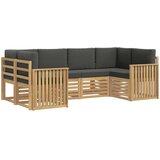  Set vanjskih sofa 6 pcs Bijela i antracit 245 x 128,5 x 73 cm | Eponuda.com