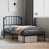 vidaXL Metalni okvir za krevet s uzglavljem crni 90x190 cm | shoptok.hr