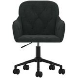  Okretne blagovaonske stolice 2 kom crne baršunaste | shoptok.hr