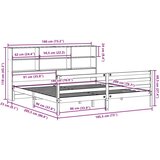 vidaXL Knjižna postelja brez vzmetnice vošč. rjava 180x200cm trden les | Shoptok.si