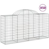  Lučne gabionske košare 50kom 200x50x100/120cm pocinčano željezo | shoptok.hr