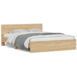  Okvir za krevet s uzglavljem i LED boja hrasta sonome 150x200cm | Eponuda.com