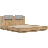  Okvir kreveta s uzglavljem Umjetnički hrast 180 x 200 cm | shoptok.hr