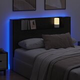  Krevetna ploča s LED-om Zidne Crni Hrast 140 x 16,5 x 103,5 cm | Eponuda.com