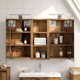  Komplet omaric za kopalnico z LED lučmi 3 pcs 80 x 10,5 x 50 cm, (5000245018) | Shoptok.si