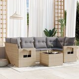 vidaXL 7-dijelni set vrtnih sofa od poliratana s jastucima bež | shoptok.hr