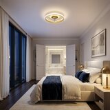 Brilagi LED stropni ventilator sa prigušivačem LED/66W/230V 55 cm bela/zlatna + daljinski upravljač | Eponuda.com