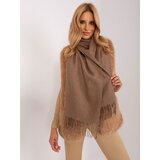 Wool Fashion Italia Scarf-AT-SZ-23185.62P-dark beige | Shoptok.si