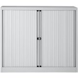 BISLEY Euro omara z rolojem, širina 1200 mm, 2 polici, svetlo siva | Shoptok.si