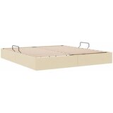  Otomanski krevet s pohranom Krema 160 x 200 cm tkanina | shoptok.hr