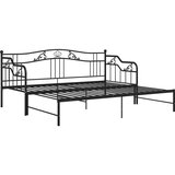  Za krevet na razvlačenje crni metalni 90 x 200 cm | shoptok.hr