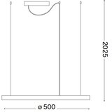 Ideal Lux led luster na sajli oracle s, prigušiva, LED/28W/230V 4000K, ø 50 cm, crna | Eponuda.com
