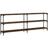 Maison Chic konzolna miza - miza ob steni dimljen hrast 200x29x75 cm inženirski les, (21786308) | Shoptok.si