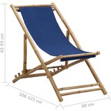  Ležaljka od bambusa i platna modra | shoptok.hr