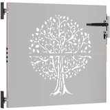 Vrtna vrata 85 x 75 cm od čelika COR-TEN s uzorkom stabla | shoptok.hr