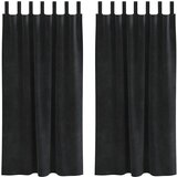  Zavjese za zamračivanje 2 kom. Crna 140 x 175 cm Baršun | shoptok.hr