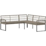  Set vrtnog kauča s jastukom 2 pcs Sivi Poli Rattan i čelik | Eponuda.ba