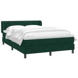 Box Spring krevet s madracem tamno zeleni 160x220 cm baršun | Eponuda.com