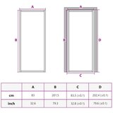 Sobna vrata tanka crna 83 x 201,5 cm kaljeno staklo i aluminij | shoptok.hr