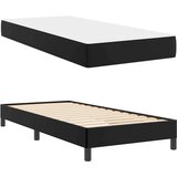  Krevetna konstrukcija s madracem Crna 100 x 200 cm tkanina | shoptok.hr