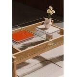 noo.ma Stolić za kavu sa staklenom pločom stola u prirodnoj boji 86x132 cm Naiko – | shoptok.hr