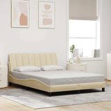 vidaXL Okvir za krevet bez madraca krem 140 x 190 cm od tkanine Cijene