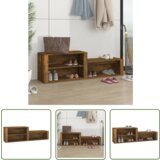 The Living Store Omarica za čevlje dimljeni hrast 150x35x45 cm inženirski les - Omarica Za Čevlje, (21744430) Cene