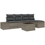 vidaXL 5-delni vrtni kavč set z blazinami črni poli ratan | Shoptok.si