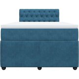 vidaXL Krevet s oprugama i madracem plavi 120 x 190 cm baršun | shoptok.hr