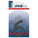 Pickup 3D Home Kućni broj Rio (Visina: 6 cm, Motiv: 6, Sive boje, Plastika, Samoljepljivo) | shoptok.hr