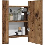  LED kupaonski ormarić s ogledalom boja hrasta 40x12x45cm drveni Smeđa | Shoptok.si