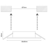  Okvir za ugradno svetlo GU10 8,6x8,6 cm beo | Eponuda.com