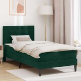  Okvir kreveta s madracem Tamnozelena 90 x 200 cm Baršun | shoptok.hr
