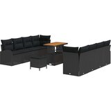  Sjedeća garnitura za vrt 11 kom. 10-Broj sjedala Crna 90 x 55 x 71 cm | shoptok.hr