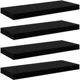  Plutajuće zidne police 4 kom sjajne crne 60 x 23,5 x 3,8 cm MDF | shoptok.hr