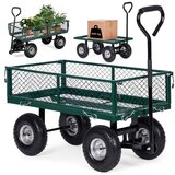 MULTIGARDEN Transportna kolica za baštu 200 kg sa bočnim panelima koji se otvaraju, točkovi na naduvavanje