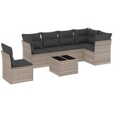  7-dijelni set vrtnih sofa svjetlosivi od poliratana | shoptok.hr