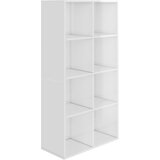 Maison Chic Knjižna omara - Knjižni regal visok sijaj bela 66x30x130 cm, (21723100) Cene
