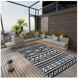  Zunanja preproga črna 190x290 cm PP | Shoptok.si