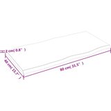 Stolna ploča 80x40x2 cm netretirana hrastovina sa živim rubom | Eponuda.ba