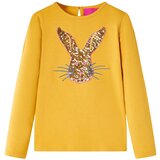 vidaXL Otroška majica z dolgimi rokavi oker 128 Cene
